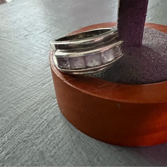 925 Sterling Silver CZ Ring Size 6 - Picture 6 of 10